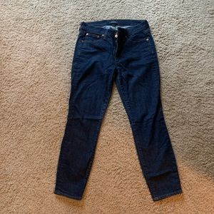 J. Crew 8” toothpick jeans 28P classic rinse